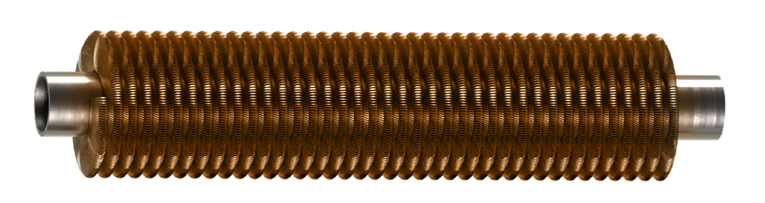 Copper Wire Wound Fin Tube Side View Concept Engineering
